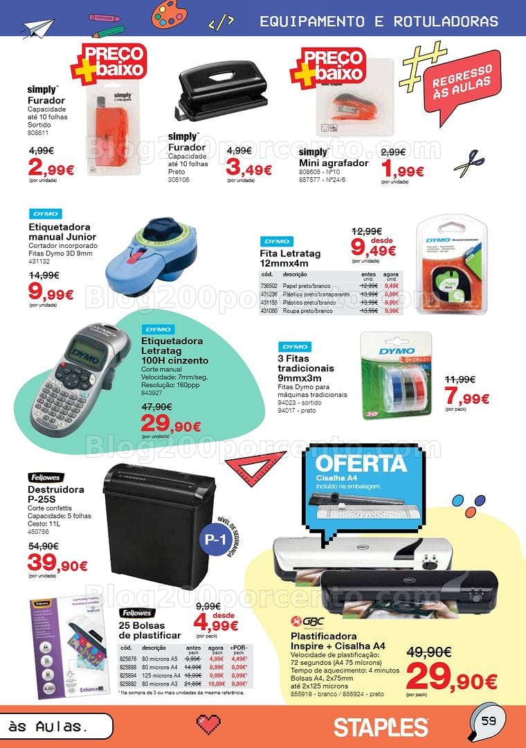 Antevisão Folheto STAPLES Regresso às Aulas Promoções de 17 agosto a 30 setembro